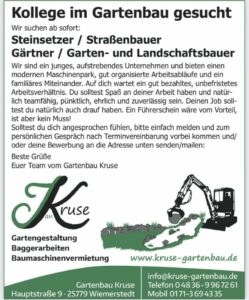 Gärtner/Garten und Landschaftsbauer (w/m/d)